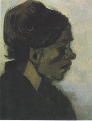 Head of a Brabant Peasant Woman with Dark Bonnet